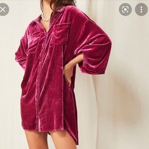 ISO lux velvet free people shirt dress, size x small, any colour! :)